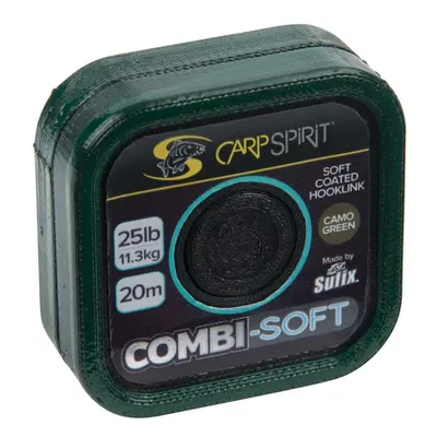 Carp spirit návazcová šňůra combi soft camo green 20 m-nosnost 25 lb