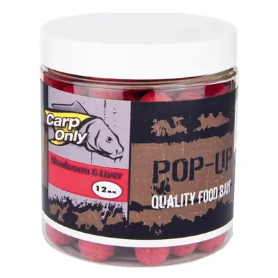 Carp only plovoucí boilies pop up 80 g 12 mm-peach-black pepper