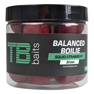 Tb baits vyvážené boilie balanced + atraktor glm squid strawberry 100 g - 20 mm