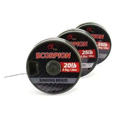 Zfish šňůrka scorpion sinking braid camou 20 m-průměr 20 lb / nosnost 9 kg