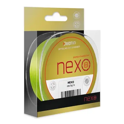 Delphin splétaná šňůrka nexo 8 fluo zelená - průměr 0,20 mm / nosnost 31,9 lb / návin 300 m