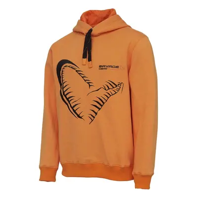 Savage gear mikina mega jaw hoodie sun orange - xl