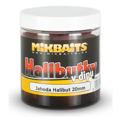 Mikbaits pelety halibutky v dipu 20 mm 250 ml - jahoda halibut