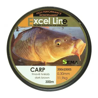 Sema vlasec excel carp 300 m hnědá-průměr 0,33 mm / nosnost 13,1 kg