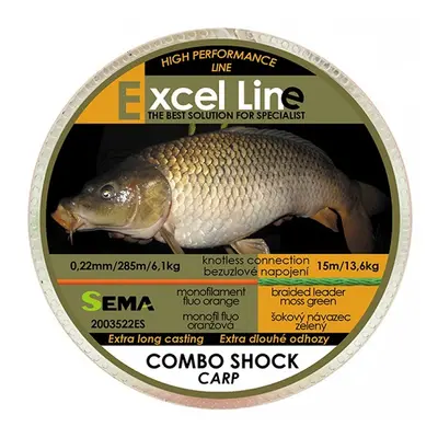 Sema vlasec combo shock carp oranžová 300 m-průměr 0,25 mm / nosnost 8,4 kg