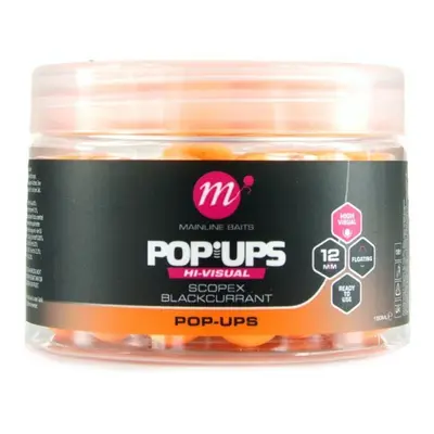 Mainline plovoucí boilie high visual mini pop ups scopex blackcurrant 12 mm