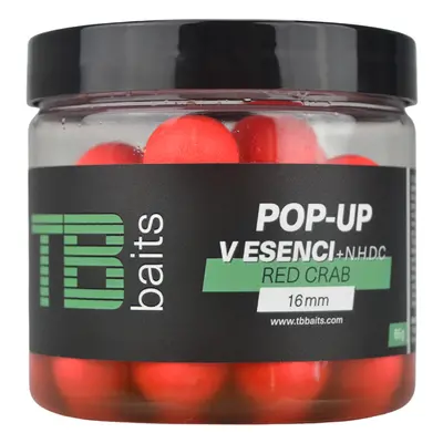 Tb baits plovoucí boilie pop-up red crab + nhdc 65 g - 16 mm