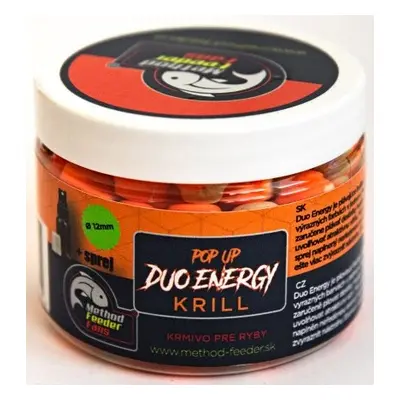 Method feeder fans pop up duo energy 12 mm 150 ml + sprej esence 2 ml - krill