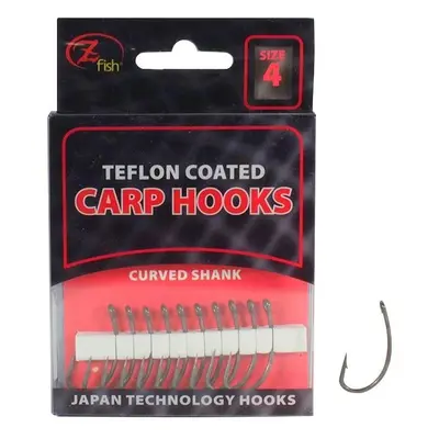 Zfish teflonové háčky curved shank 10 ks-velikost 8