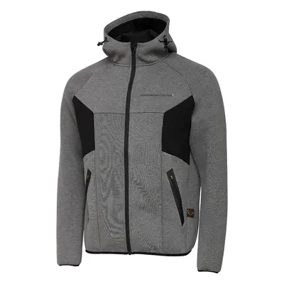 Savage gear mikina tec foam zip hoodie dark grey melange - m