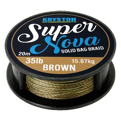 Kryston návazcová šňůrka super nova solid braid písková 20 m-nosnost 15 lb