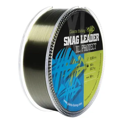 Giants fishing šokový vlasec snag leader xl protect army green 80 m - 0,50 mm 20,5 kg