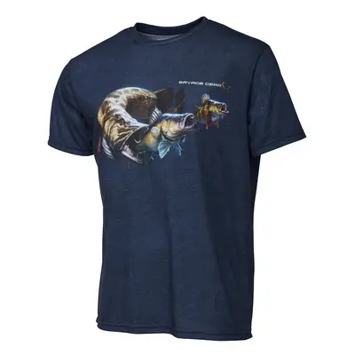 Savage gear tričko cannibal tee blue - xxl