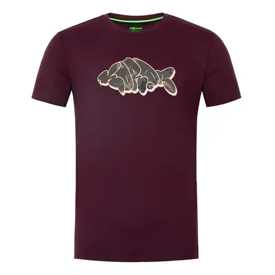 Korda tričko outline tee burgundy - xxxl