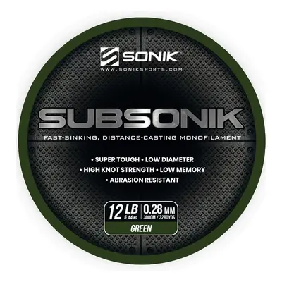 Sonik vlasec subsonik green 3000 m - 0,31 mm 6,80 kg