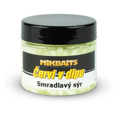 Mikbaits červi v dipu 50 ml - smradlavý sýr