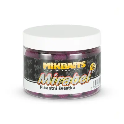 Mikbaits mirabel fluo boilie 150 ml 12 mm - pikantní švestka