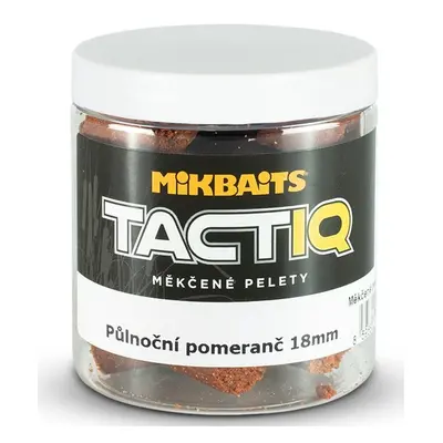 Mikbaits měkčené pelety tactiq 250 ml 18 mm-půlnoční pomeranč