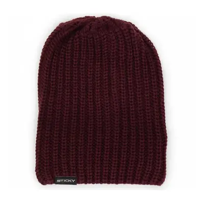 Sticky baits zimní čepice maroon knitted beanie