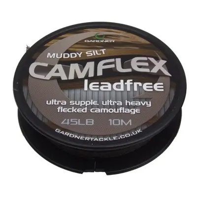 Gardner bezolovnatá šnůrka camflex leadfree 10 m - muddy silt - 65 lb