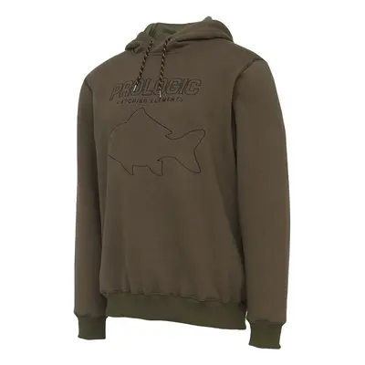 Prologic mikina mega fish hoodie army green - m