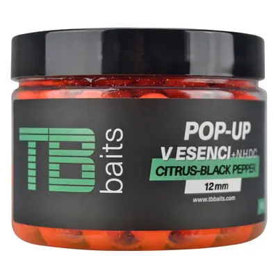 Tb baits plovoucí boilie pop-up citrus - black pepper + nhdc 65 g-12 mm