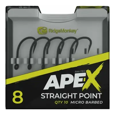 Ridgemonkey háček ape-x straight point barbed 10 ks - velikost 8