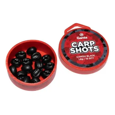 Garda bročky carp shots camou black - 15 ks 1,6 g