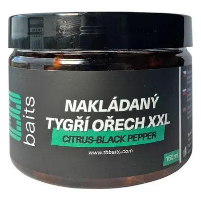 Tb baits nakládaný tygří ořech xxl 150 ml - citrus - black pepper