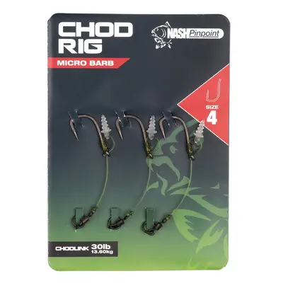 Nash návazec chod rig micro barbed-velikost 4 / nosnost 13,6 kg