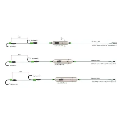 Madcat návazec adjust profi river rigs worm and squid-velikost l 60 g