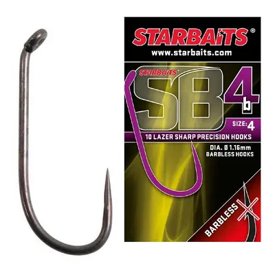 Starbaits háček sb 4 bez protihrotu-velikost 8