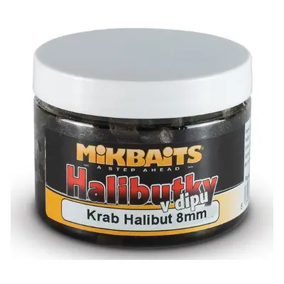 Mikbaits pelety halibutky v dipu 8 mm 150 ml - krab halibut