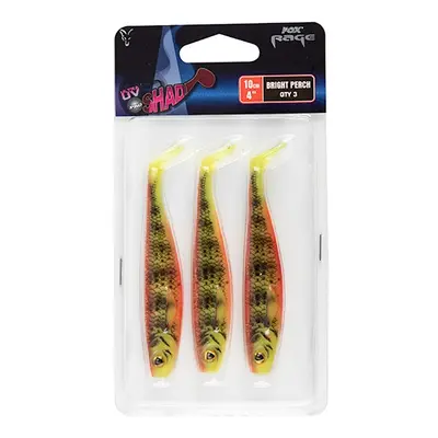 Fox rage gumová nástraha pro shad ultra uv pacs bright perch -10 cm 3 kusy