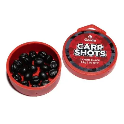 Garda bročky carp shots camou black - 20 ks 1,2 g