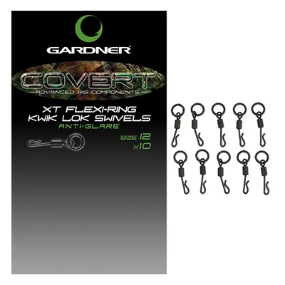 Gardner obratlíky covert xt flexi-ring kwik lok swivels 10 ks velikost 12