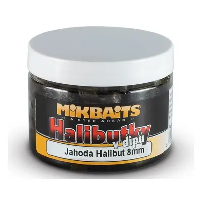 Mikbaits pelety halibutky v dipu 8 mm 150 ml - jahoda halibut