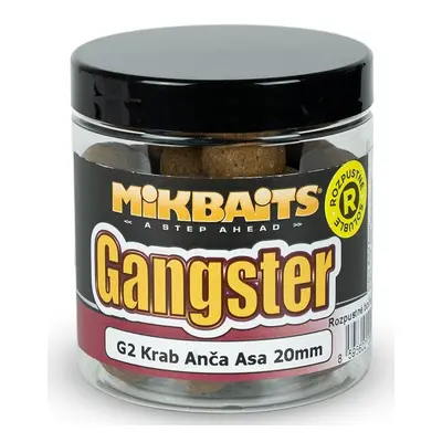 Mikbaits rozpustné boilies gangster g2 krab ančovička asa 250 ml - 20 mm