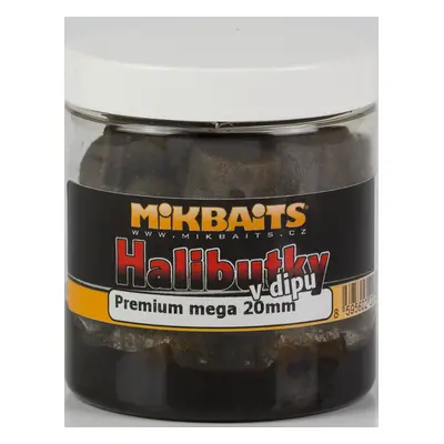 Mikbaits chytací halibutky v dipu 20 mm 250 ml-česnek mega