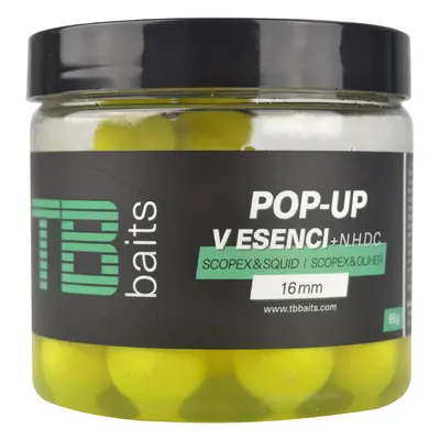 Tb baits plovoucí boilie pop-up yellow scopex squid + nhdc 65 g 16 mm