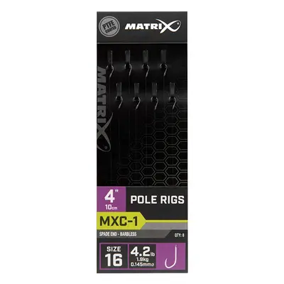 Matrix návazec mxc-1 pole rig barbless 10 cm - size 16 0,145 mm