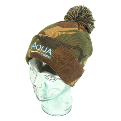 Aqua kulich camo bobble hat