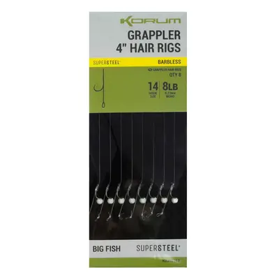 Korum návazec grappler 4” hair rigs barbless 10 cm - velikost háčku 14 průměr 0,23 mm nosnost 8 