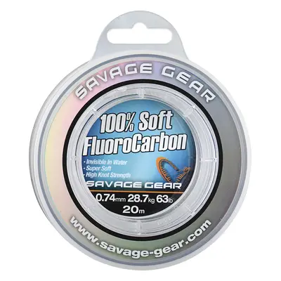 Savage gear florocarbon soft fluoro carbon 15 m - průměr 0,92 mm / nosnost 40,5 kg