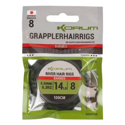 Korum návazec grappler river hair rigs 1 m - velikost háčku 8 průměr 0,30 mm nosnost 6,3 kg