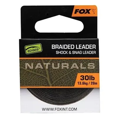 Fox návazcová šňůrka naturals braided leader 20 m - 30 lb