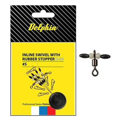 Delphin obratlík inline swivel with rubber stopper 10 ks