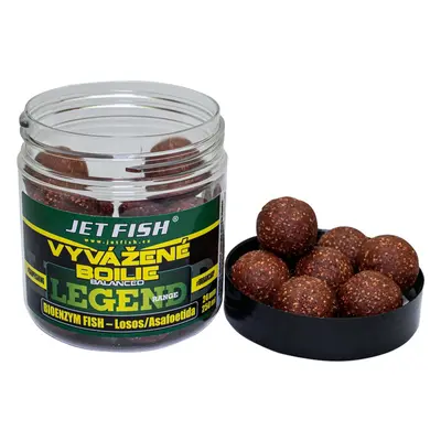 Jet fish vyvážené boilie legend range bioenzym fish losos asa 250 ml - 20 mm