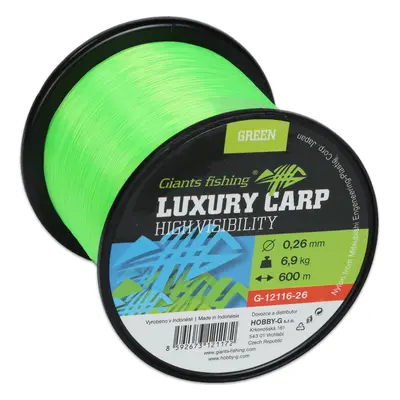 Giants fishing vlasec luxury carp high visibility green - průměr 0,30 mm / nosnost 9,3 kg / návi