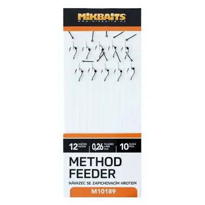 Mikbaits method feeder návazce se zapichovacím hrotem 10ks - velikost 12